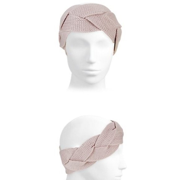 UGG Women Pink Braided Knit Headband NWT